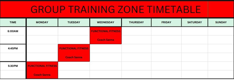 Click here to view timetable