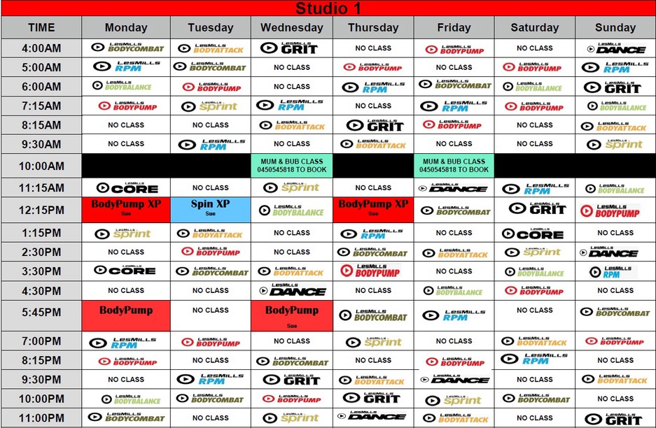 Click here to view timetable