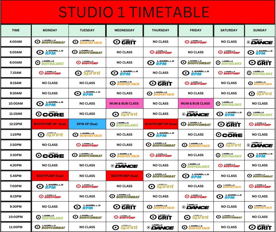 Click here to view timetable