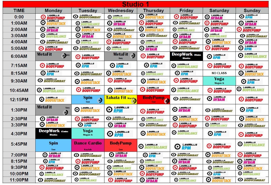 Click here to view timetable