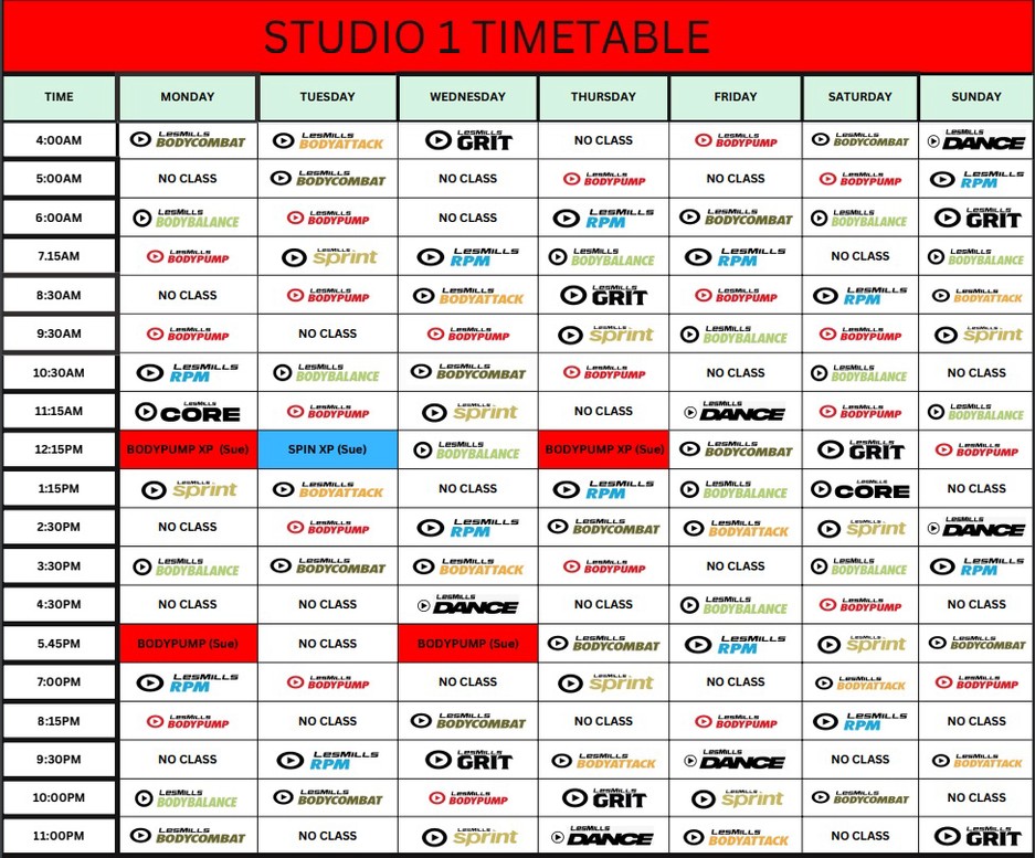 Click here to view timetable